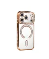Apple İphone 17 Pro Max Joke Simli Magneticsafe Kılıf - Turuncu