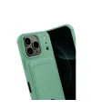 Apple İphone 17 Pro Max Kelvin Kartvizitli Silikon - Açık Yeşil