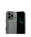 Apple iPhone 17 Pro Max Kelvin Kartvizitli Silikon - Gri