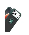 Apple İphone 17 Pro Max Montreal Yüzüklü Silikon Kapak - Yeşil