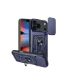 Apple iPhone 17 Pro Max Pars Lens Yüzüklü Silikon - Lacivert