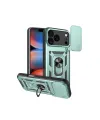 Apple İphone 17 Pro Max Pars Lens Yüzüklü Silikon - Yeşil