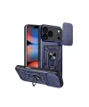 Apple İphone 17 Pro Pars Lens Yüzüklü Silikon - Lacivert
