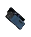 Apple İphone 17 Pro Sara Kartvizitli Deri Kılıf - Lacivert