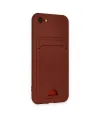 Apple İphone 7 Kılıf Kelvin Kartvizitli Silikon - Bordo