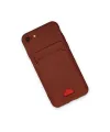 Apple İphone 7 Kılıf Kelvin Kartvizitli Silikon - Bordo