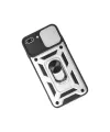 Apple İphone 7 Plus Kılıf Pars Lens Yüzüklü Silikon - Gümüş