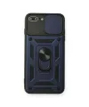 Apple İphone 7 Plus Kılıf Pars Lens Yüzüklü Silikon - Lacivert