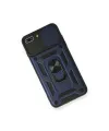 Apple İphone 7 Plus Kılıf Pars Lens Yüzüklü Silikon - Lacivert