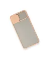 Apple İphone X Kılıf Palm Buzlu Kamera Sürgülü Silikon - Pembe
