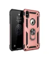 Apple İphone X Kılıf Sofya Yüzüklü Silikon Kapak - Rose