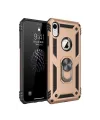 Apple iPhone XR Kılıf Sofya Yüzüklü Silikon Kapak - Gold