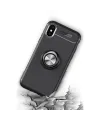 Apple İphone Xs Max Kılıf Range Yüzüklü Silikon - Mavi