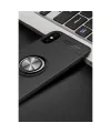 Apple İphone Xs Max Kılıf Range Yüzüklü Silikon - Siyah