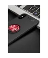 Apple İphone Xs Max Kılıf Range Yüzüklü Silikon - Siyah-kırmızı