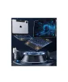 Apple Jp11 İpad Pro 11 (2022) Kılıf Vales Dönen Ledli Klavyeli Tablet Kılıfı - Siyah