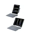 Apple T5504d İpad Pro 11 (2024) Kılıf Palermo Ledli Klavyeli Standlı Tablet Kılıfı - Siyah