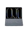 Apple T5510d İpad Pro 13 (2024) Kılıf Palermo Ledli Klavyeli Standlı Tablet Kılıfı - Siyah