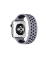 Apple Watch 38mm Ayarlı Delikli Silikon Kordon (saat Değildir) - Gri-siyah