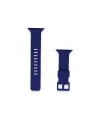 Apple Watch 38mm Kr408 Çizgili Silikon Kordon - Lacivert
