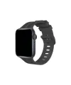 Apple Watch 38mm Kr408 Çizgili Silikon Kordon (saat Değildir) - Koyu Gri