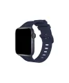 Apple Watch 38mm Kr408 Çizgili Silikon Kordon (saat Değildir) - Lacivert