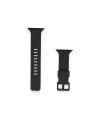 Apple Watch 38mm Kr408 Çizgili Silikon Kordon - Siyah