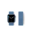 Apple Watch 42mm Hasırlı Cırtcırtlı Kordon - Mavi