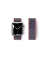 Apple Watch 42mm Hasırlı Cırtcırtlı Kordon - Pembe