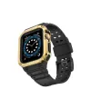 Apple Watch 42mm Kr401 Silikon Kordon - Siyah-gold