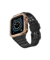 Apple Watch 42mm Kr401 Silikon Kordon - Siyah-rose