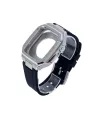 Apple Watch 44mm Kr402 Metal Kasa Silikon Kordon (saat Değildir) - Gümüş