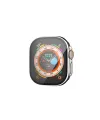 Apple Watch Ultra 49mm Legend Camlı Kasa Ekran Koruyucu - Siyah-gümüş