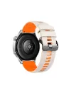Apple Watch Ultra 49mm Minoc Kordon (saat Değildir) - Beyaz-turuncu