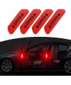 Araba Kapı Açık Uyarı Reflektörü Etiket Sticker 4lü 9.5x2.5cm Kırmızı