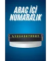 Araç İçi Numaratör Numaralık Oto Cam Kartı Fosforlu Numaratör