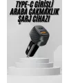 Araç İçi Şarj Cihazı 38w Güç Kapasiteli Type-c Girişli Araba Çakmaklık