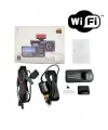Araç Kamerası - 3 Kameralı Wifi Ön , İç Ve Arka Full Hd Dvr Araç İçi Ekranlı Kamera
