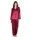 Arias Closet Bordo İkili Saten Gecelik Pijama Takımı 7647
