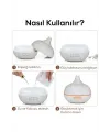 Aroma Difüzör Gece Işığı 7 Led Nemlendirici Kumandalı 550 ml Buhar Makinesi