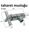 Artı Aç Kapa 4 Kollu Krom Çevirveli Taharet Musluğu