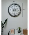Asil Motif Krom 40 Cm Metal Duvar Saati