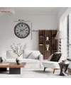 Atlas Silver 40 Cm Metal Duvar Saati