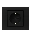 Atom ( Siyah ) Topraklı Priz*12x10