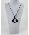 Ay Yıldız Figürlü Çelik Erkek Kolye - Ekl0089
