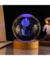 Aya Çıkan Astronot Tasarım Cam Küre