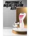 Ayak Törpü Başlıklı Epilatör Aleti 4 Başlıklı Taşınabilir Şarjlı Epilasyon Cihazı
