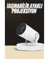 Ayaklı Projeksiyon Taşınabilir Mini Projektör Sinema Projektörü Android