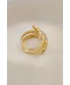 ietaks™ Ayarlamalı Altın Renk Metal Zirkon Taşlı Yüzük