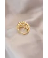 ietaks™ Ayarlamalı Gold Renk Metal Bombeli Boluncuk Model Yüzük